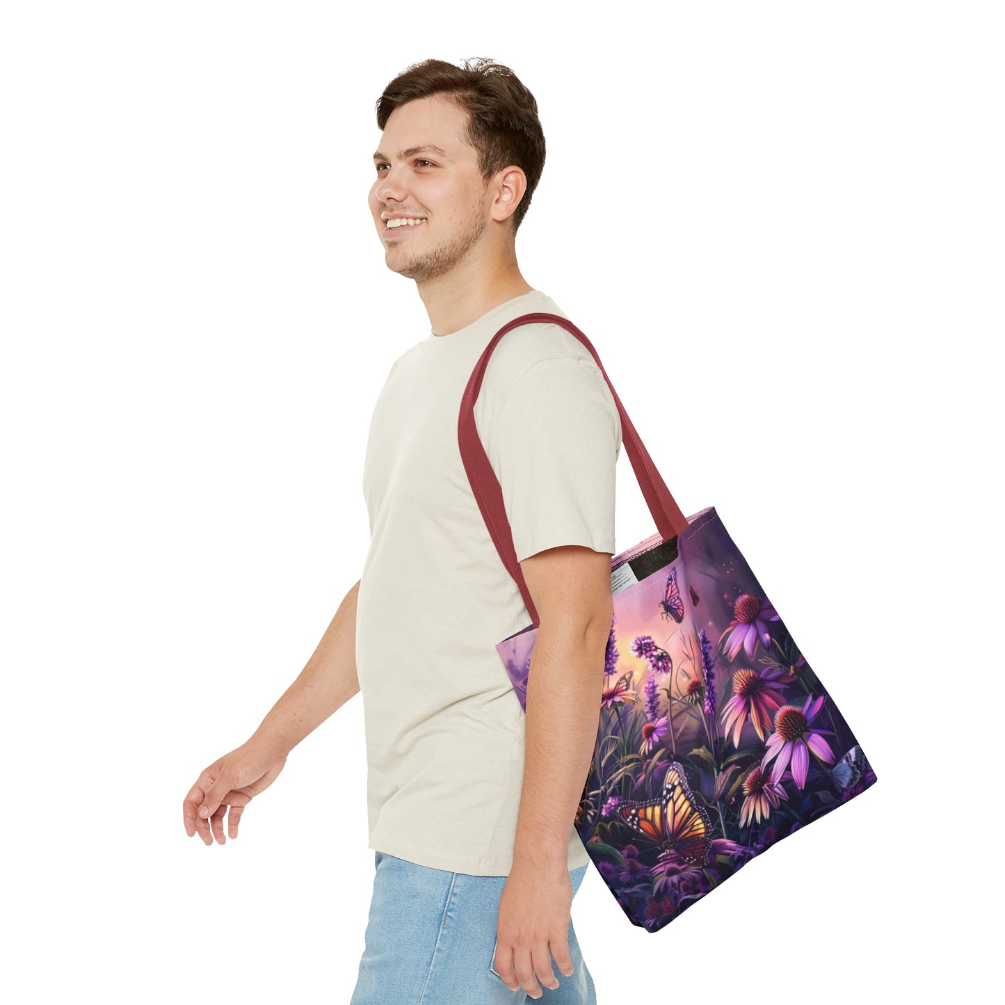 Butterfly Flowers Tote Bag