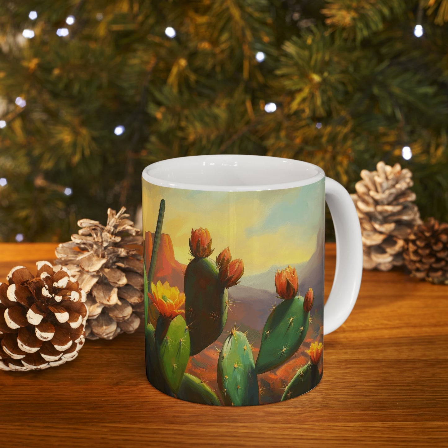 Good Morning Sunshine Ceramic Mug - Cactus Design (11oz, 15oz)