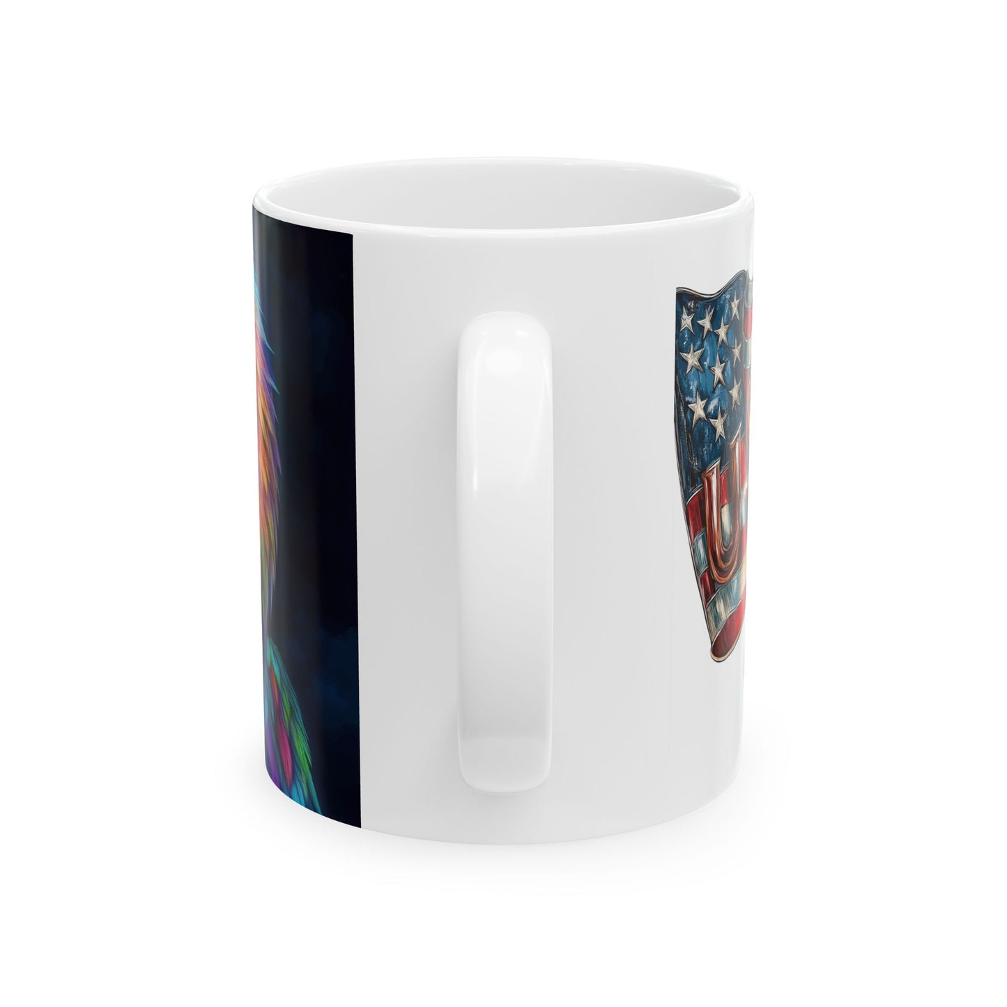 Vibrant Eagle Graphic Ceramic Mug - 11oz & 15oz | Perfect for Nature Lovers