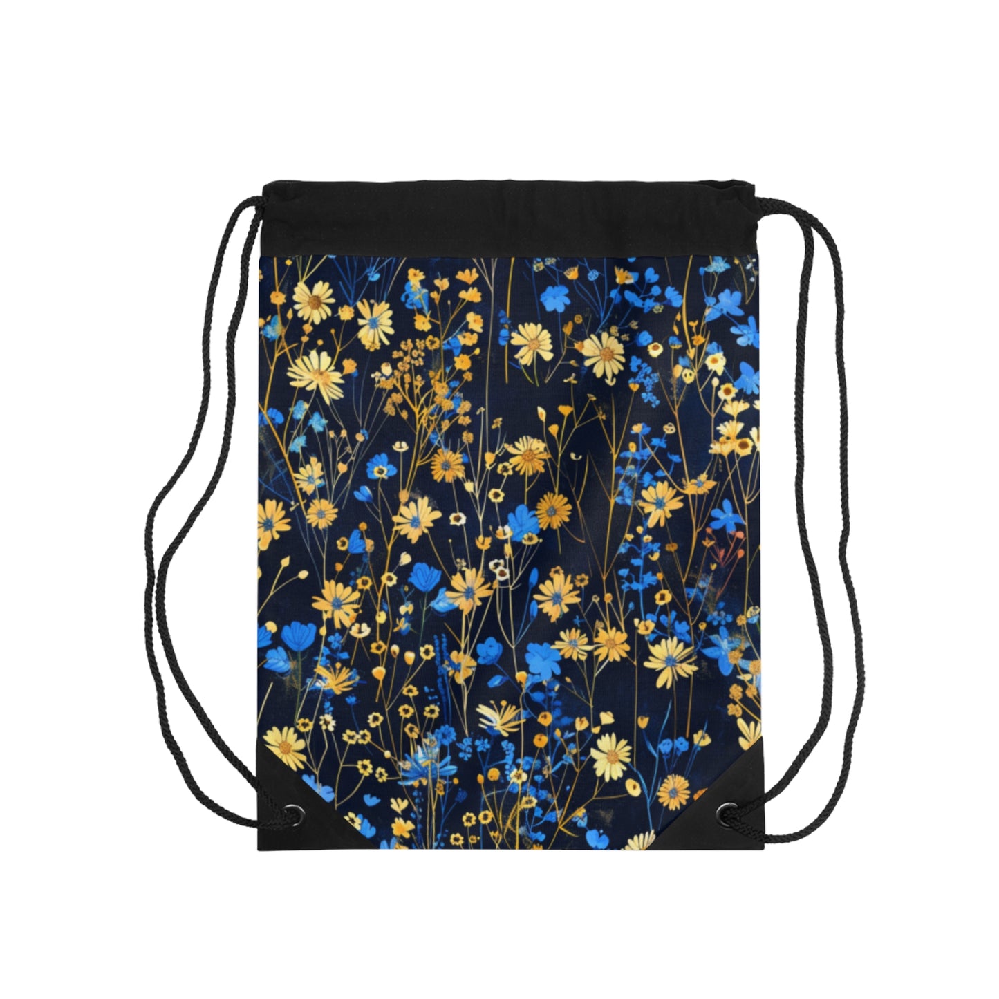 Blue & Gold 2 Drawstring Bag