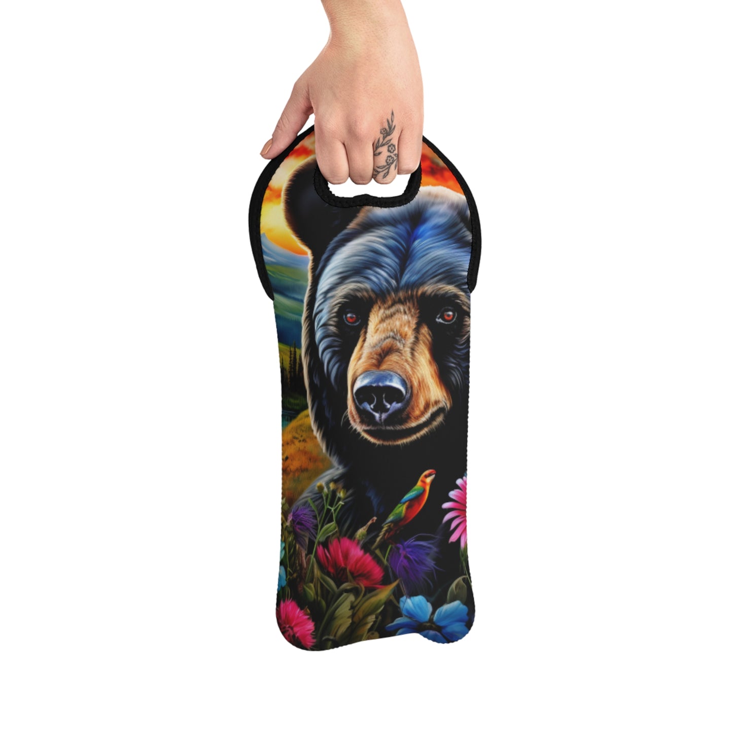 Black Bear Wine Tote Bag
