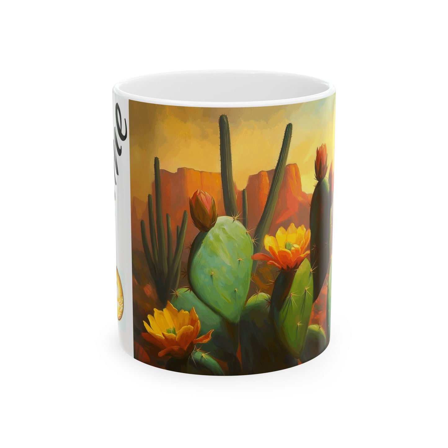 Good Morning Sunshine Ceramic Mug - Cactus Design (11oz, 15oz)