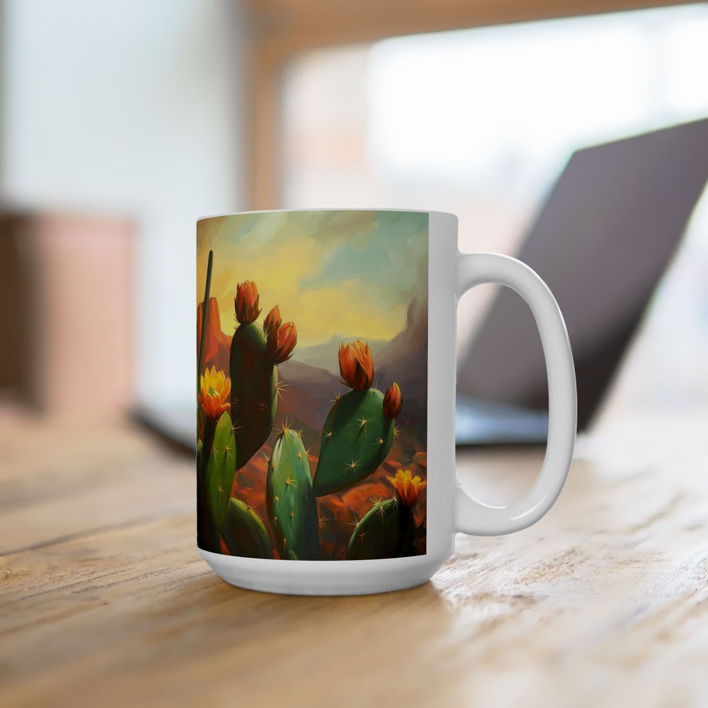 Good Morning Sunshine Ceramic Mug - Cactus Design (11oz, 15oz)