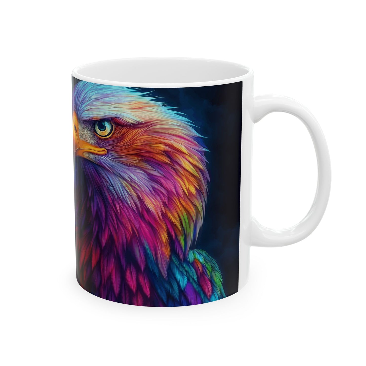 Vibrant Eagle Graphic Ceramic Mug - 11oz & 15oz | Perfect for Nature Lovers