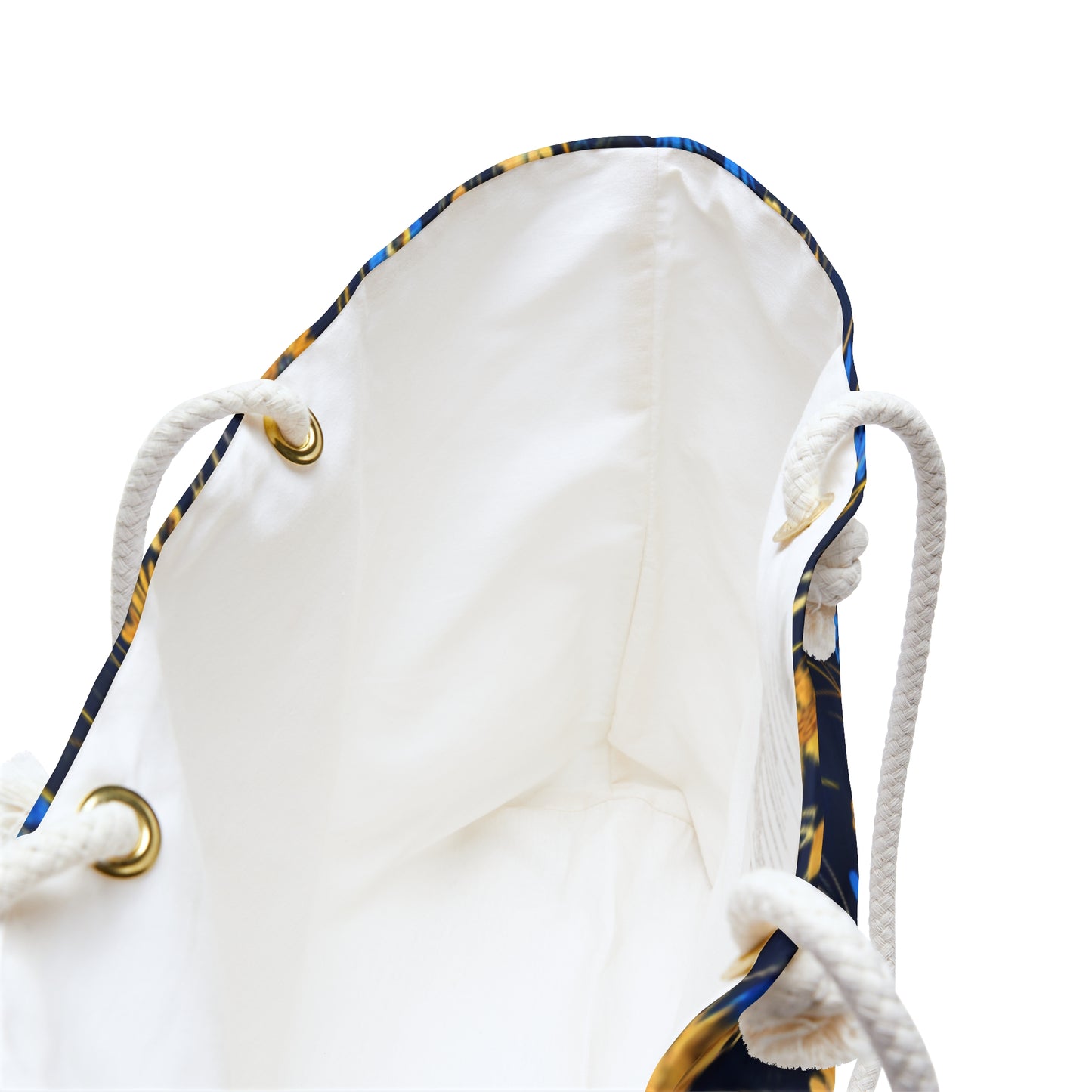 Blue & Gold Wild Flower Weekender Bag