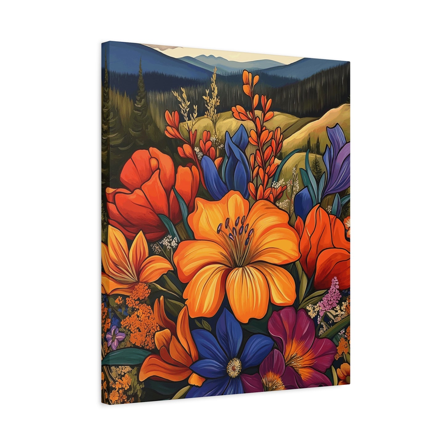 Colorful Floral Canvas Wall Art