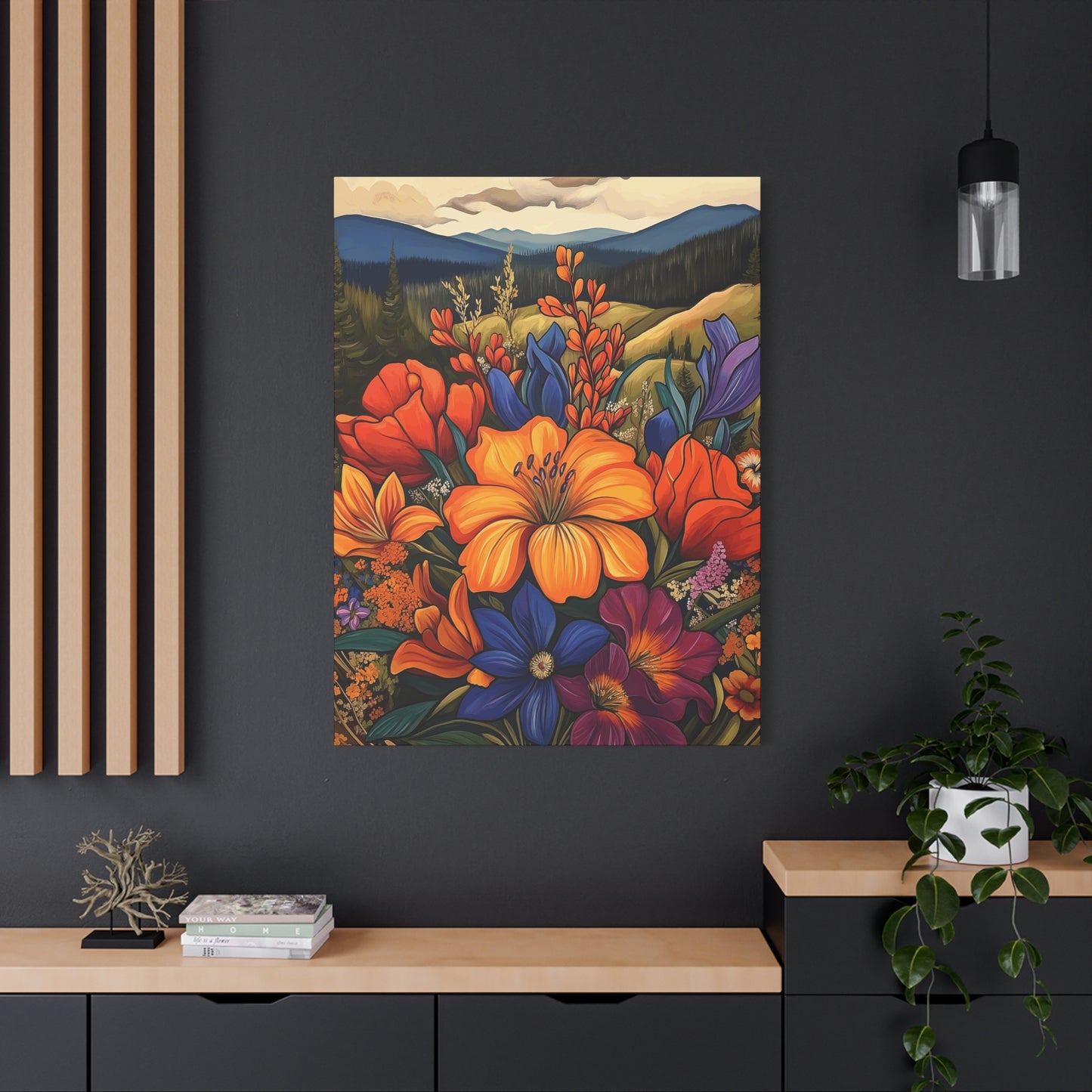Colorful Floral Canvas Wall Art