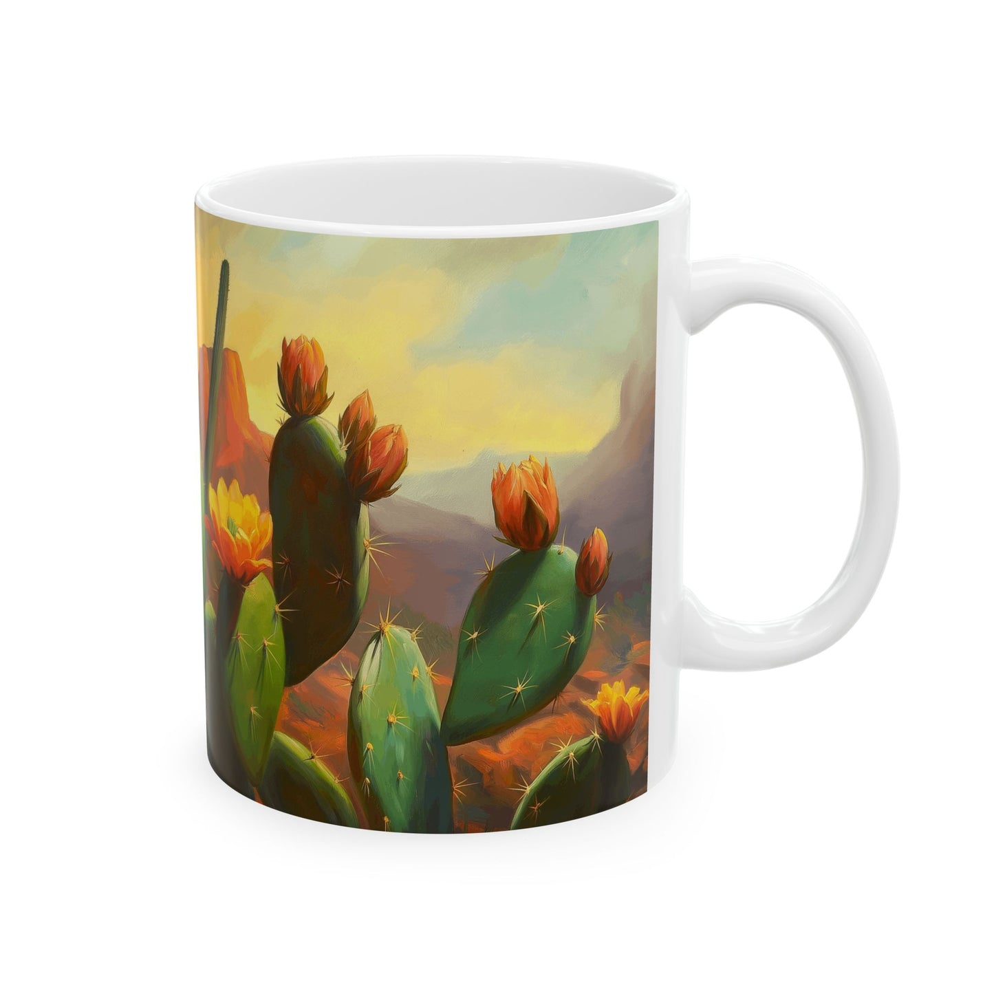 Good Morning Sunshine Ceramic Mug - Cactus Design (11oz, 15oz)