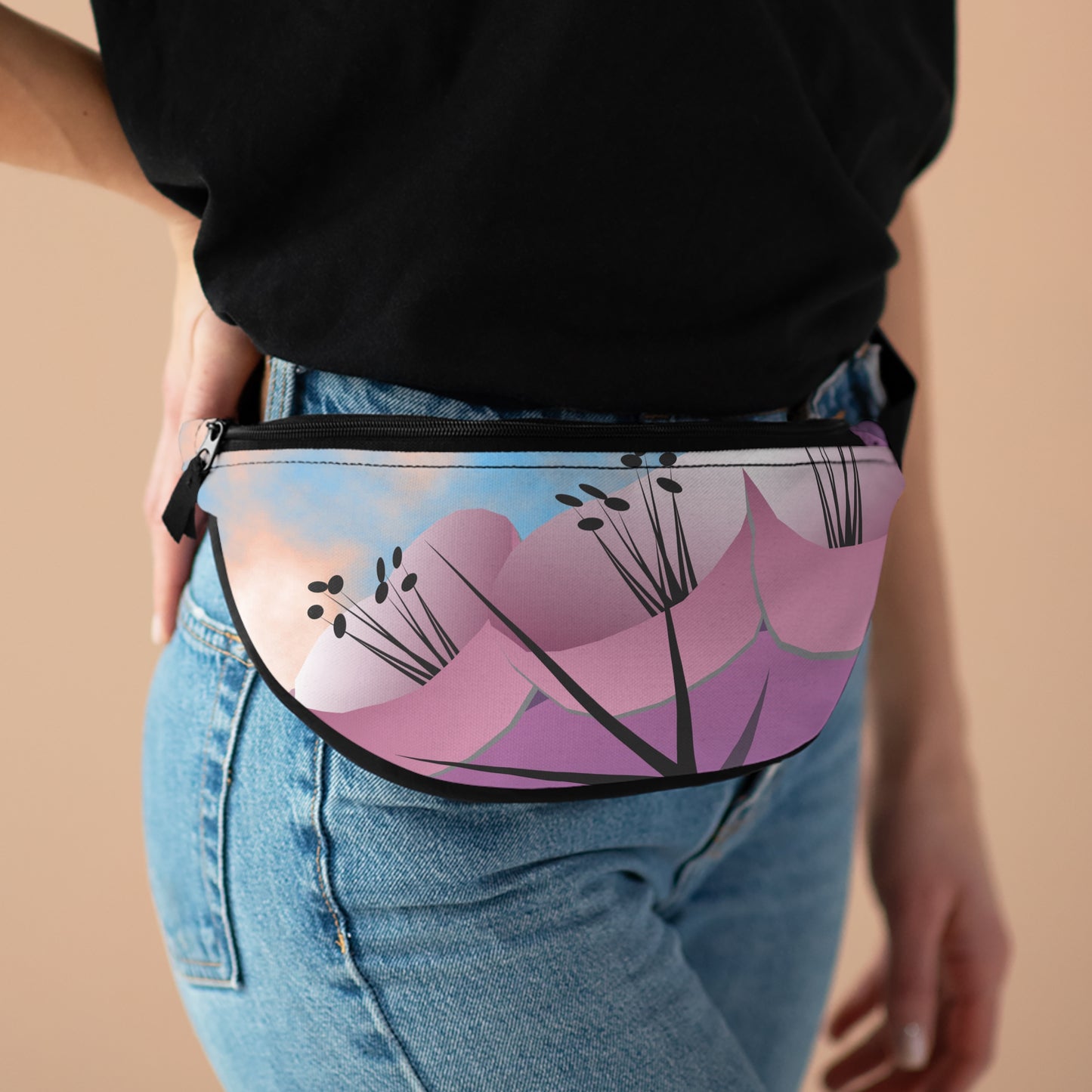 Purple Cactus 2 Fanny Pack