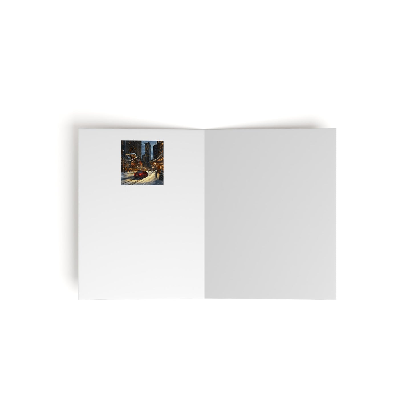 Artistic Winter Greeting Cards Set - 8 pcs
