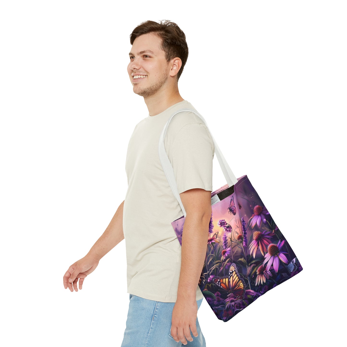 Butterfly Flowers Tote Bag