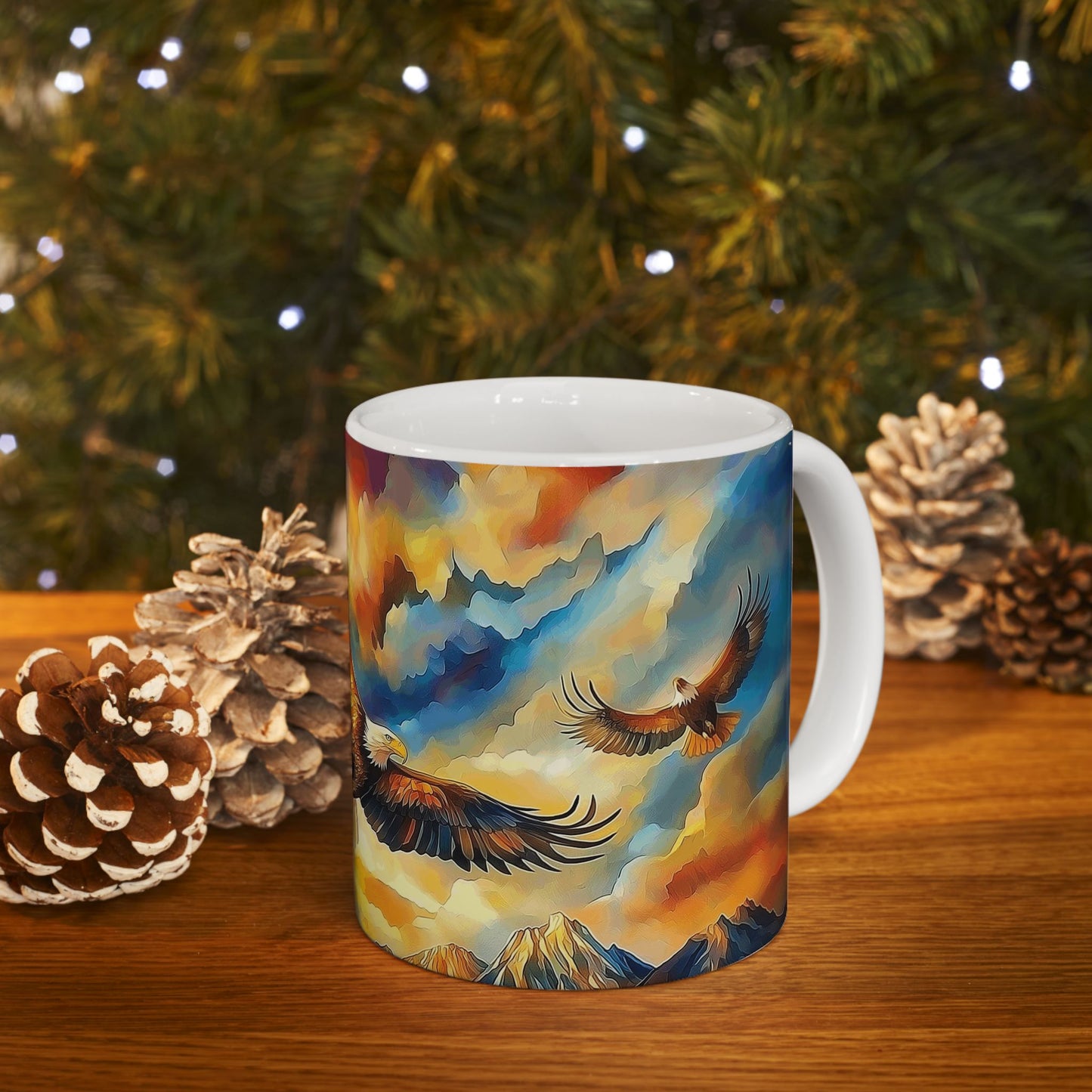 Eagle Freedom Ceramic Mug - Inspiring Design for Outdoor Enthusiasts