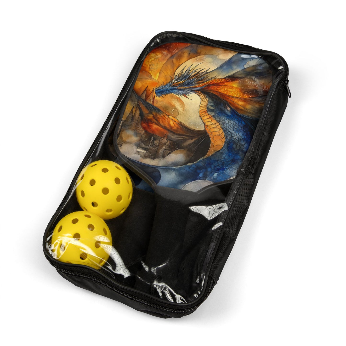 Dragon-Themed Pickleball Kit - Stunning Paddles & Balls for Enthusiasts