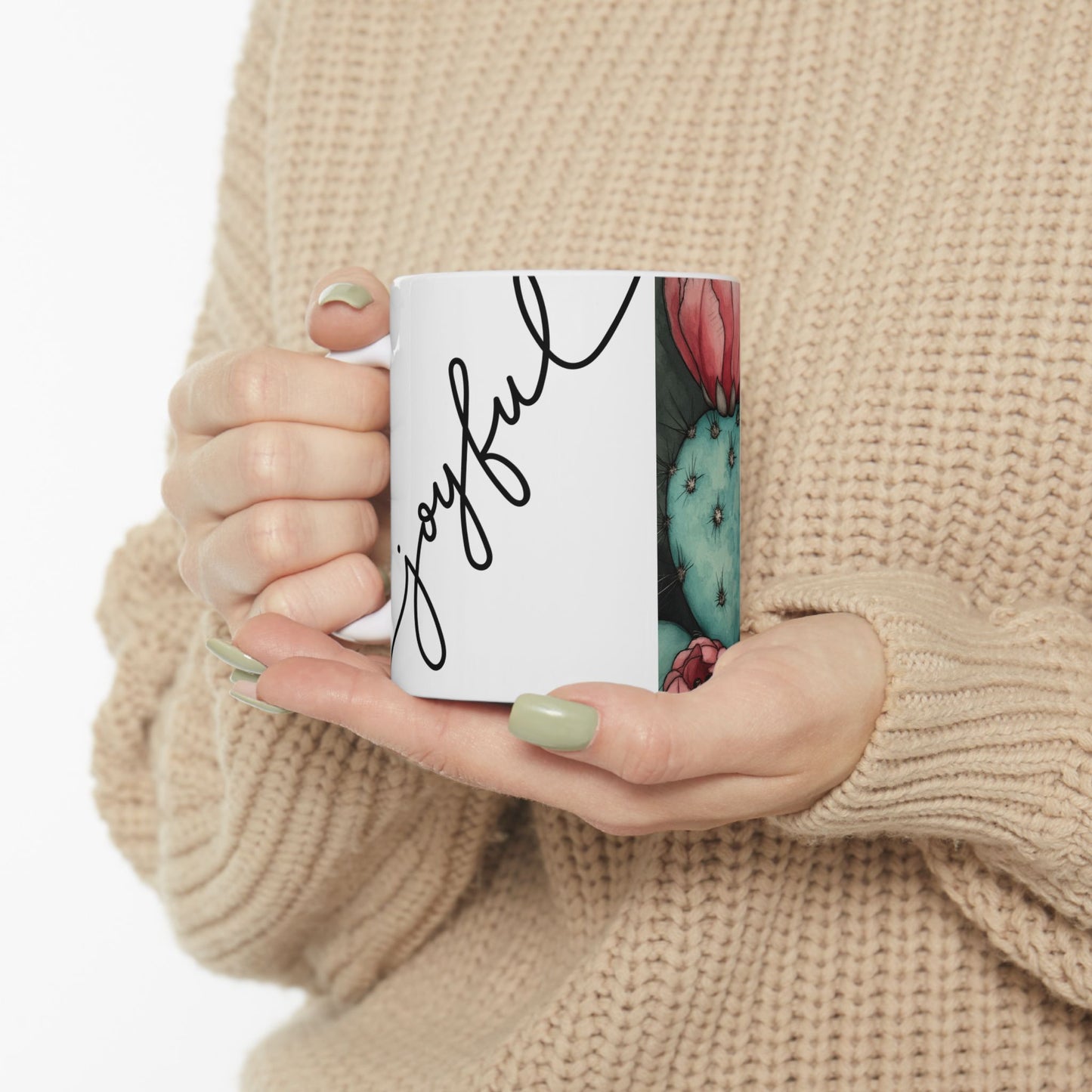 Whimsical Cactus Ceramic Mug - 11oz & 15oz - Perfect for Plant Lovers & Gifts