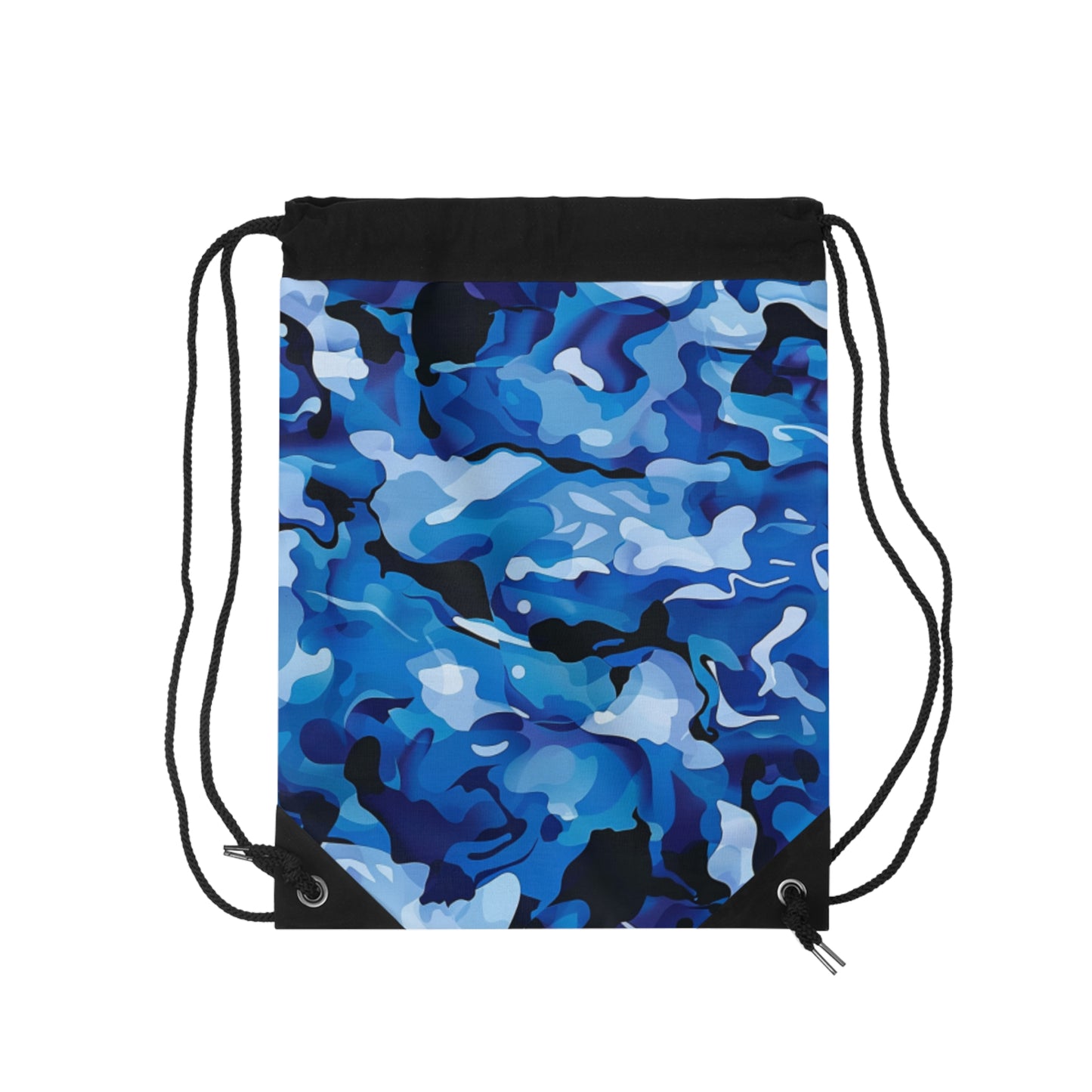 Camo Blue Drawstring Bag