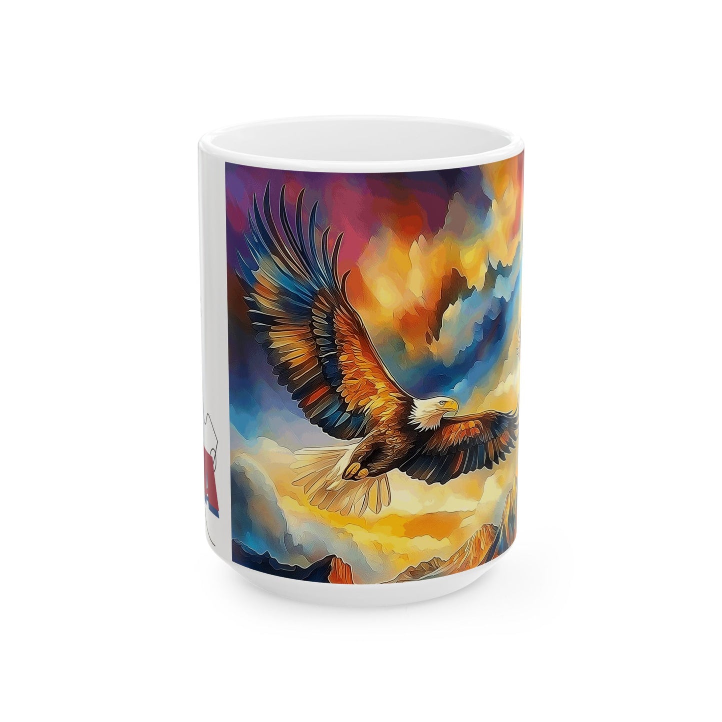 Eagle Freedom Ceramic Mug - Inspiring Design for Outdoor Enthusiasts