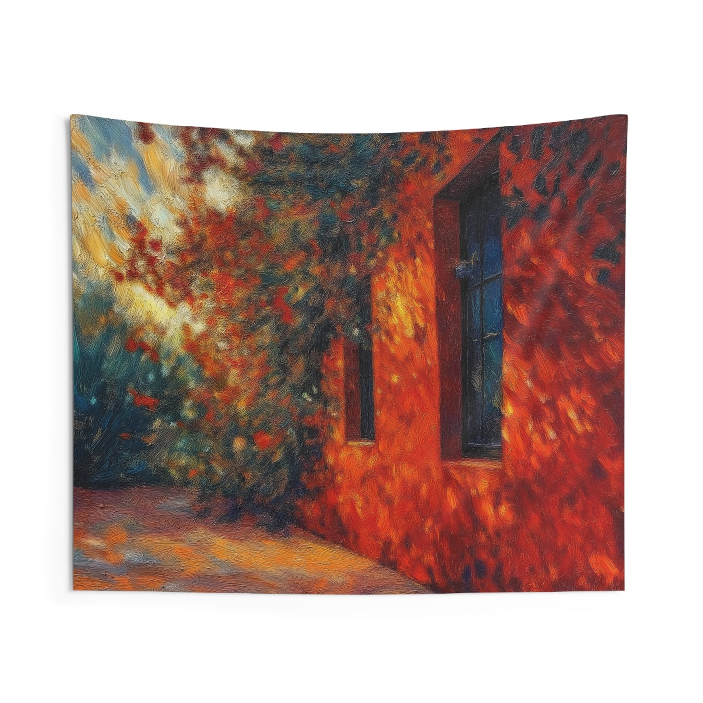 Vibrant Floral Indoor Wall Tapestry, Home Decor, Boho Chic Wall Hangings, Living Room Art, Cozy and Inviting Atmosphere