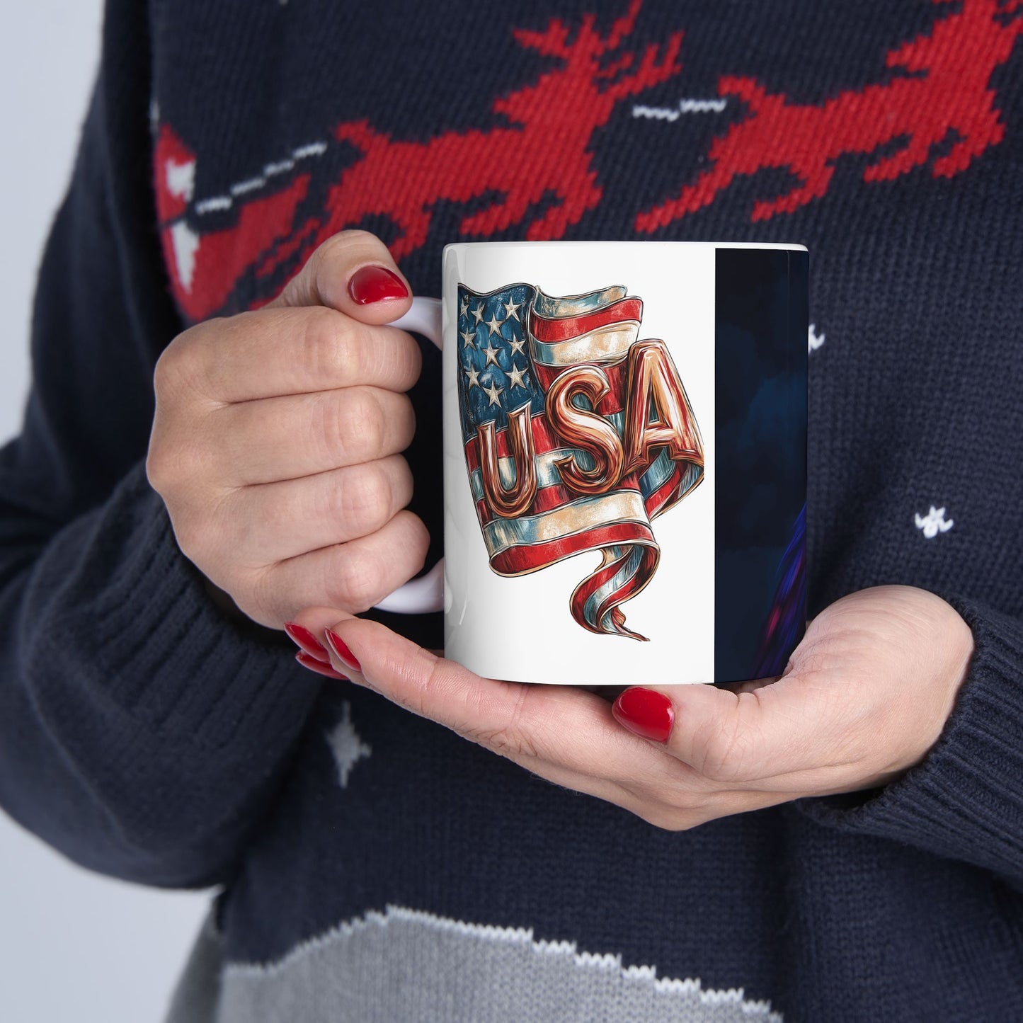 Vibrant Eagle Graphic Ceramic Mug - 11oz & 15oz | Perfect for Nature Lovers