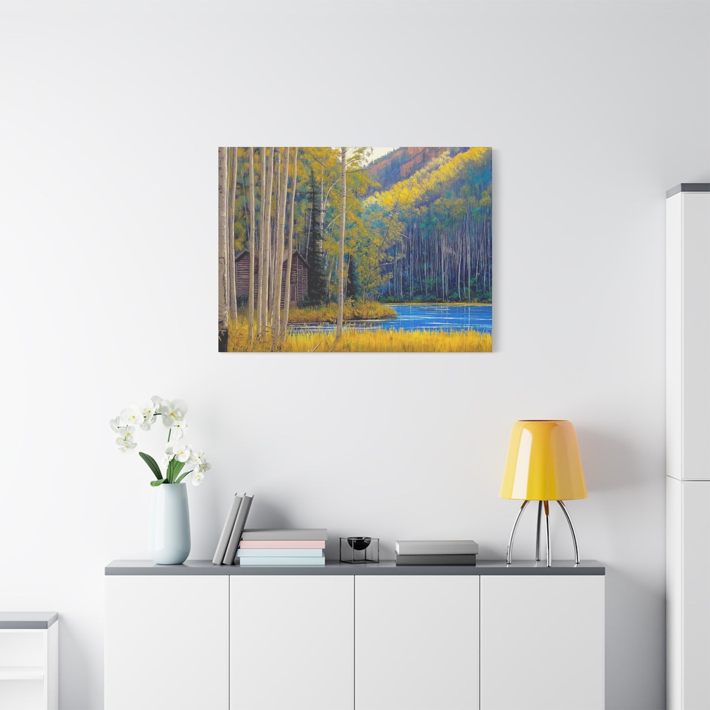Canvas Print - Rocky Mountain Lake V7