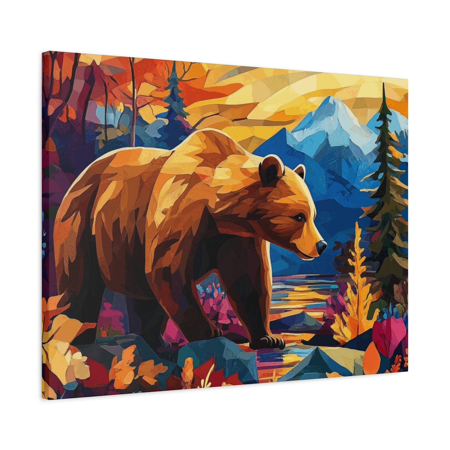Bear walking in the mountains