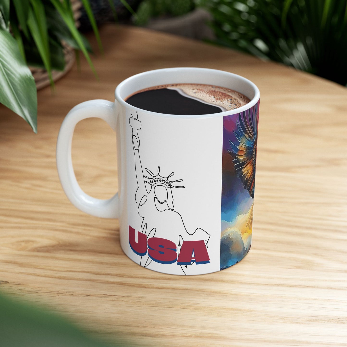Eagle Freedom Ceramic Mug - Inspiring Design for Outdoor Enthusiasts