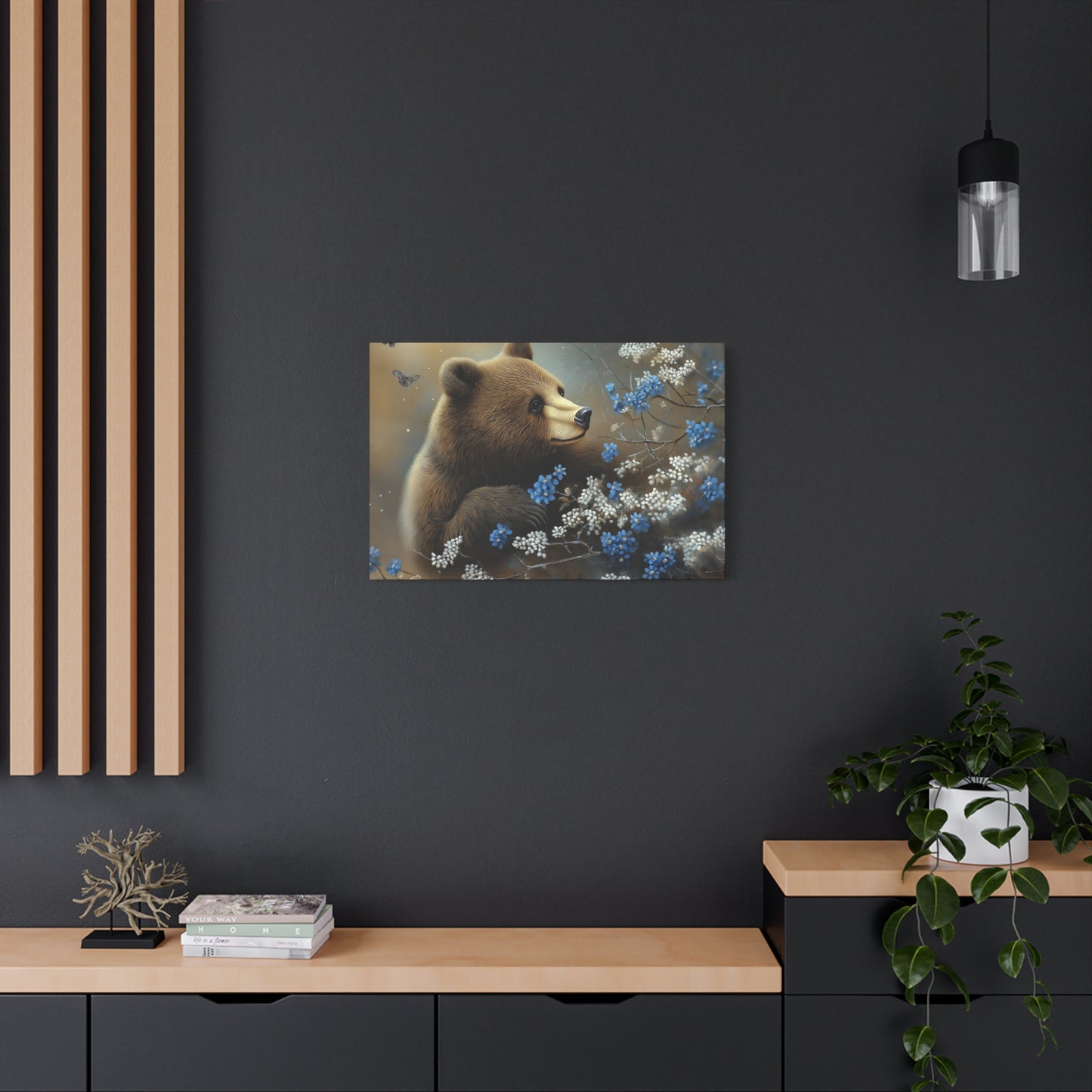Bear Admiring the Flowers