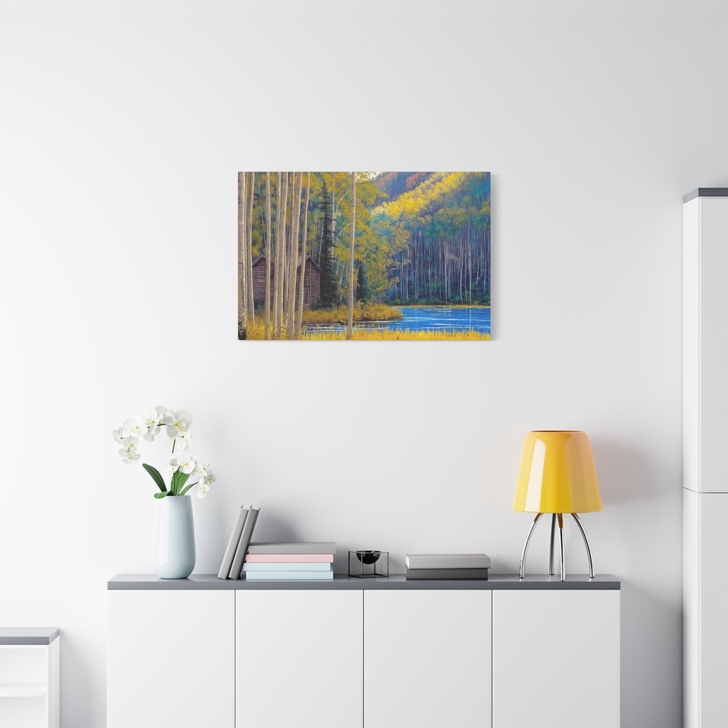 Canvas Print - Rocky Mountain Lake V7