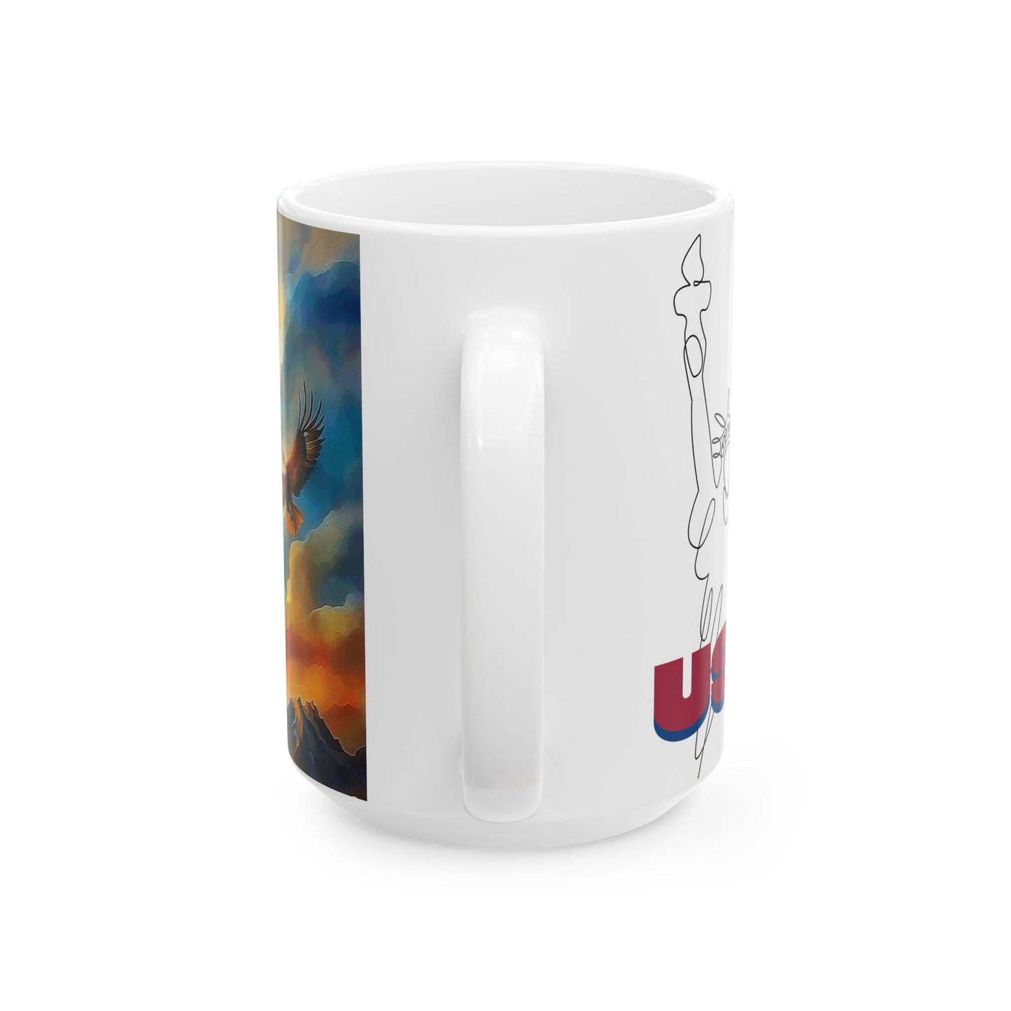 Eagle Freedom Ceramic Mug - Inspiring Design for Outdoor Enthusiasts