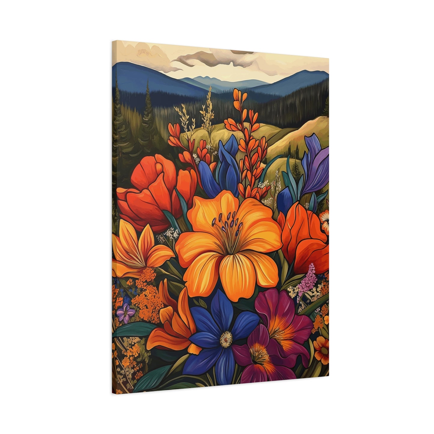 Colorful Floral Canvas Wall Art