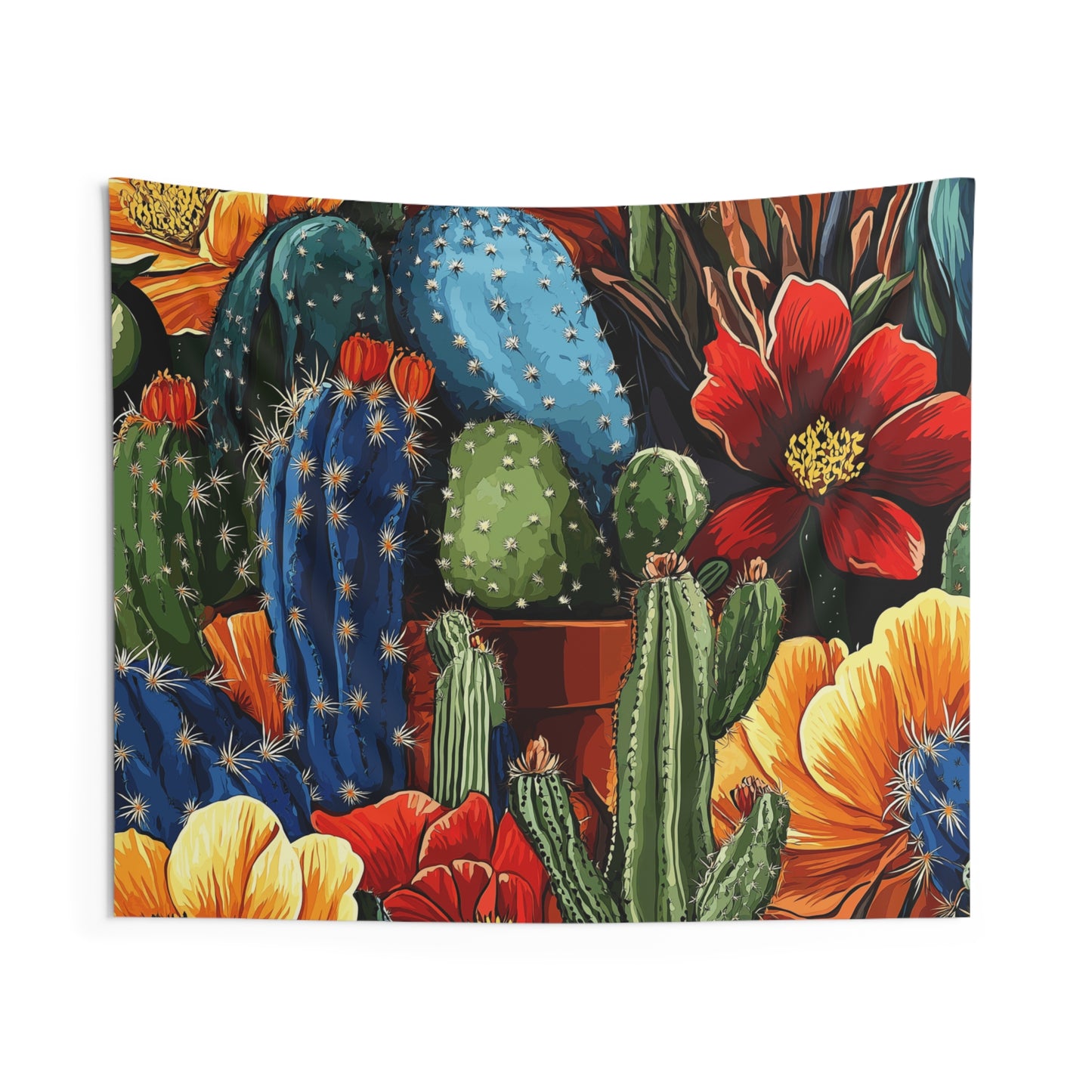 Colorful Cacti Wall Tapestry