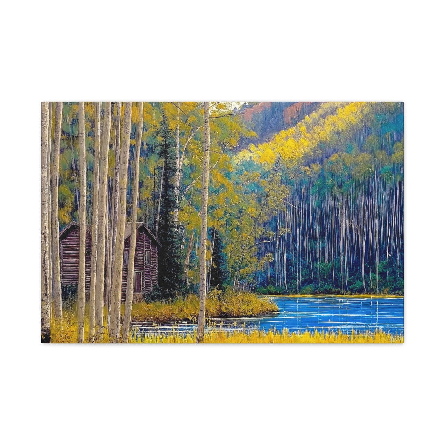 Canvas Print - Rocky Mountain Lake V7