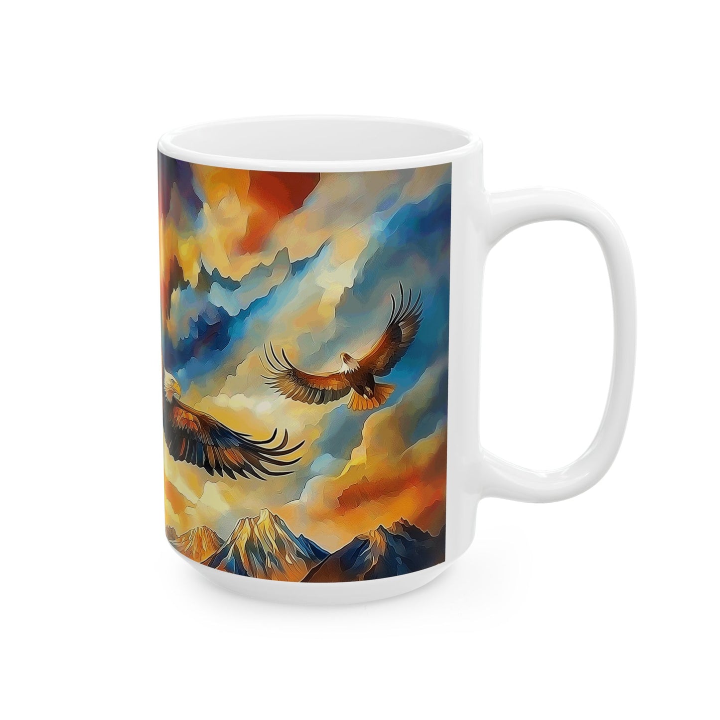 Eagle Freedom Ceramic Mug - Inspiring Design for Outdoor Enthusiasts