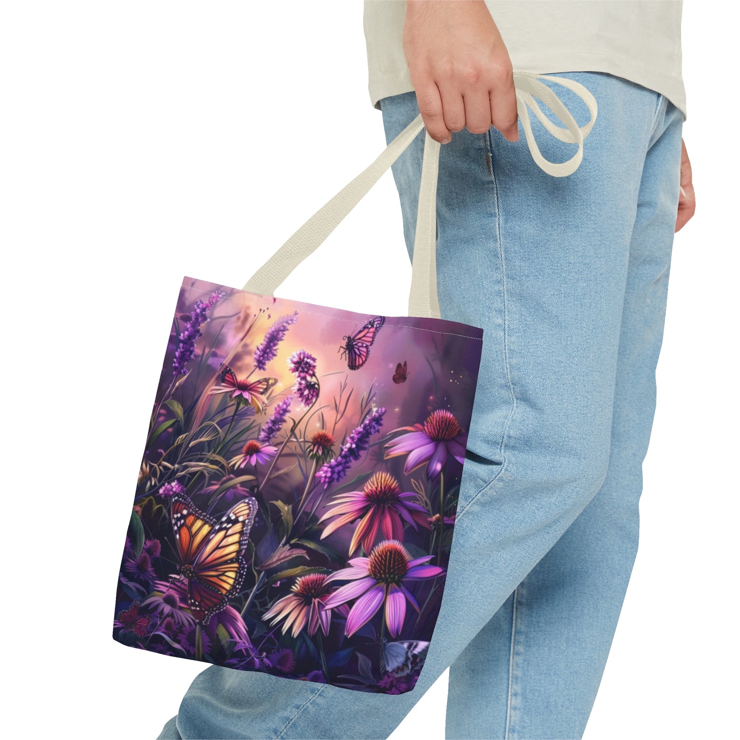 Butterfly Flowers Tote Bag
