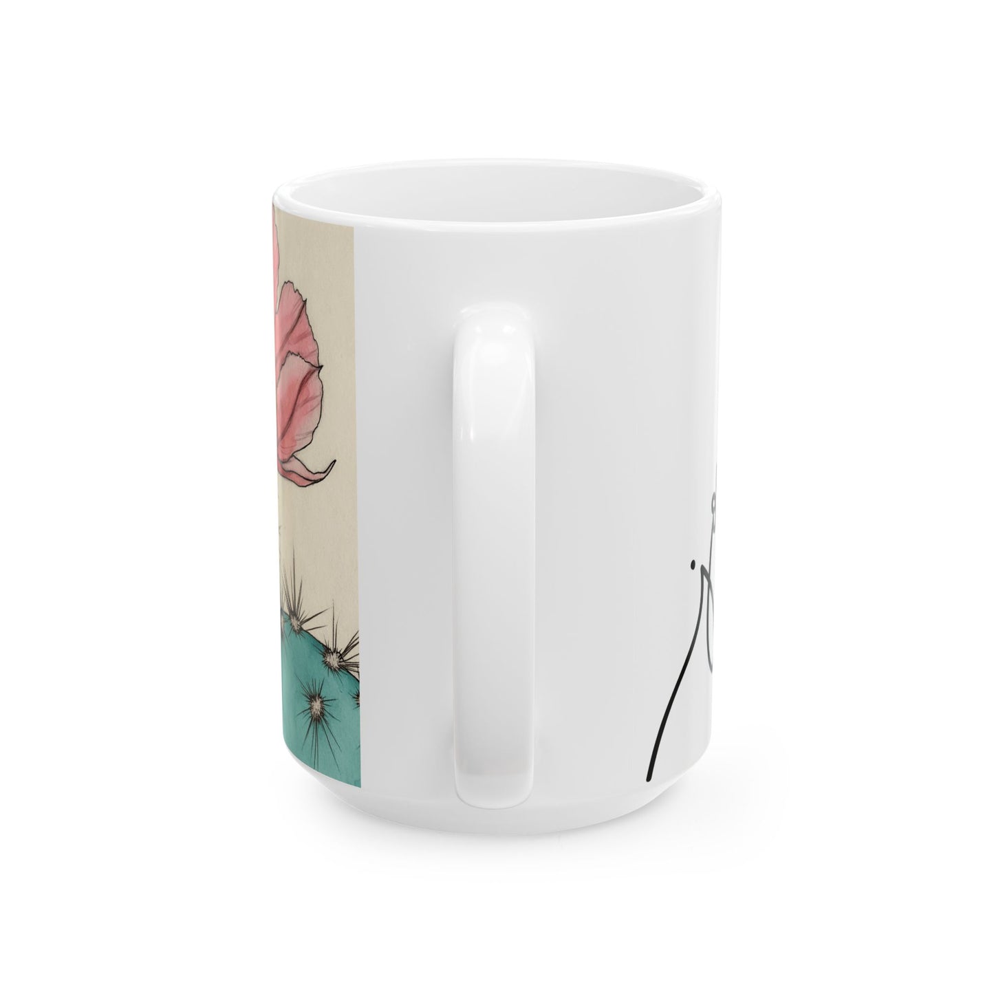 Whimsical Cactus Ceramic Mug - 11oz & 15oz - Perfect for Plant Lovers & Gifts