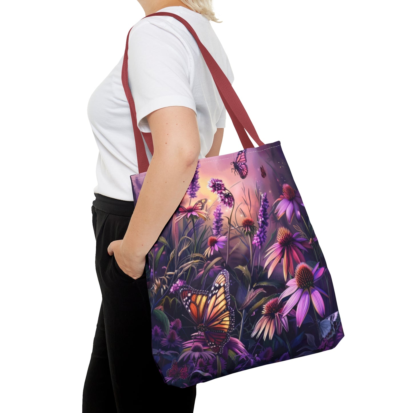 Butterfly Flowers Tote Bag