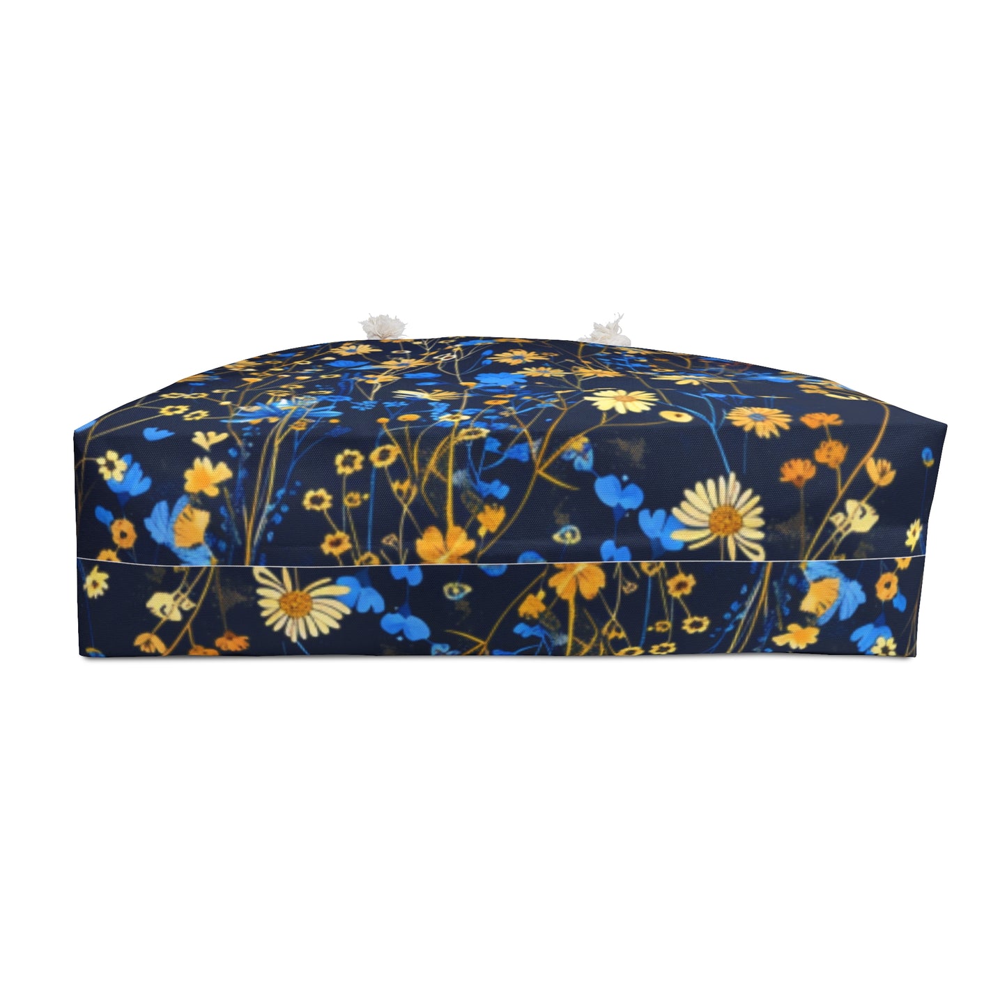 Blue & Gold Wild Flower Weekender Bag