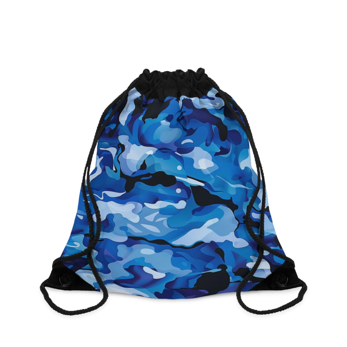 Camo Blue Drawstring Bag