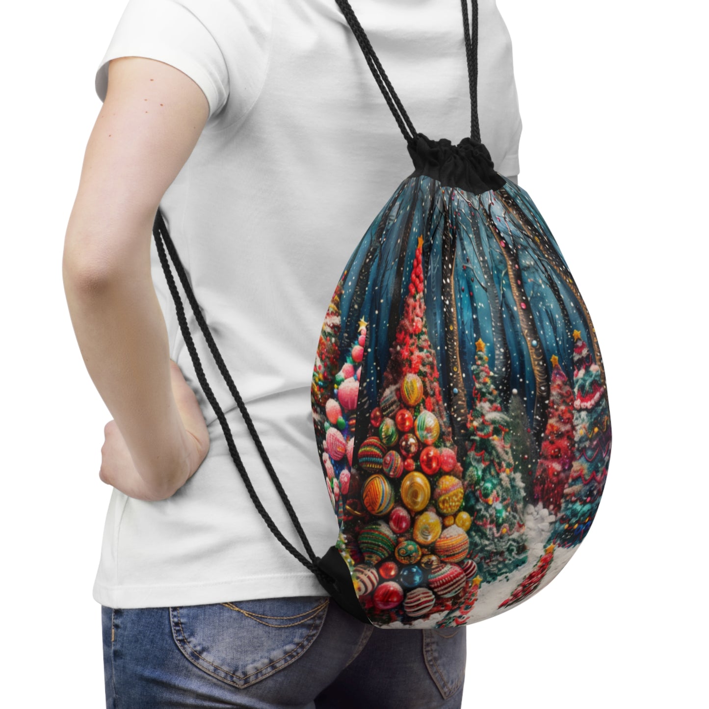 Christmas Tree 1 Drawstring Bag