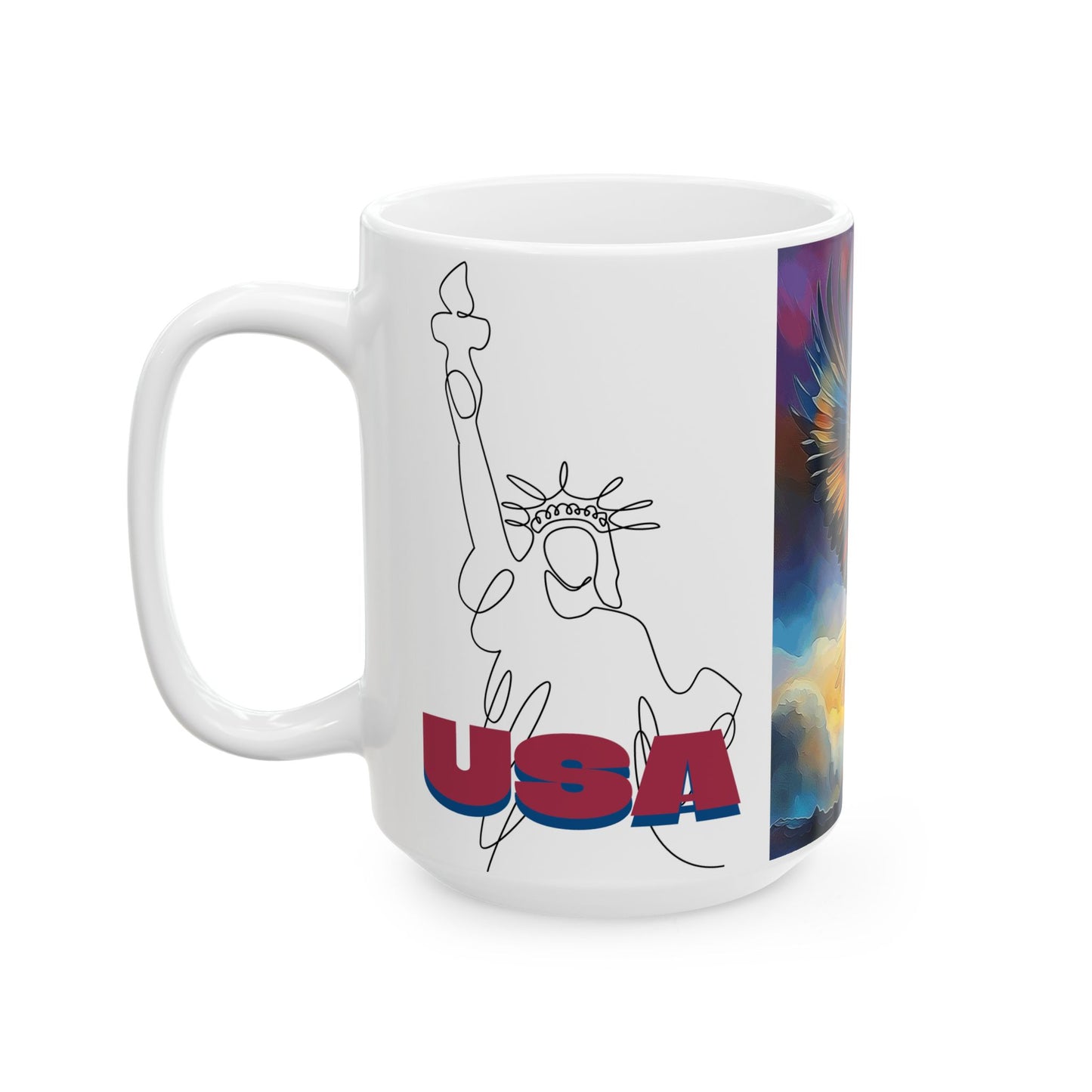 Eagle Freedom Ceramic Mug - Inspiring Design for Outdoor Enthusiasts