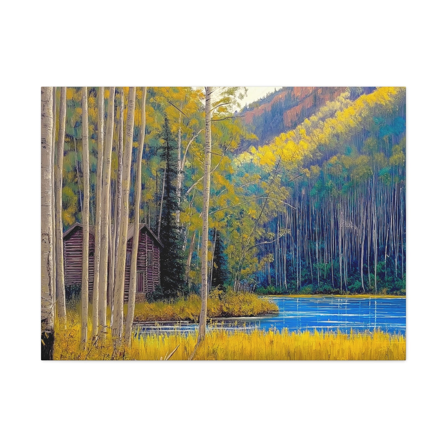 Canvas Print - Rocky Mountain Lake V7