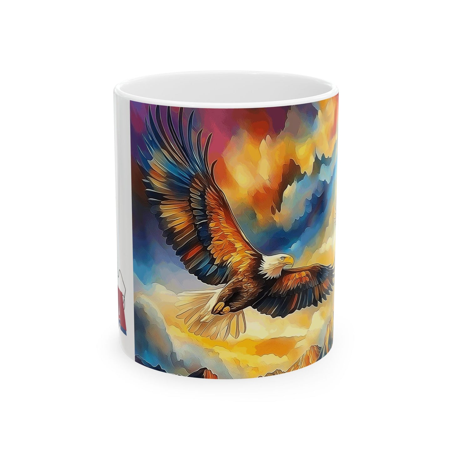 Eagle Freedom Ceramic Mug - Inspiring Design for Outdoor Enthusiasts