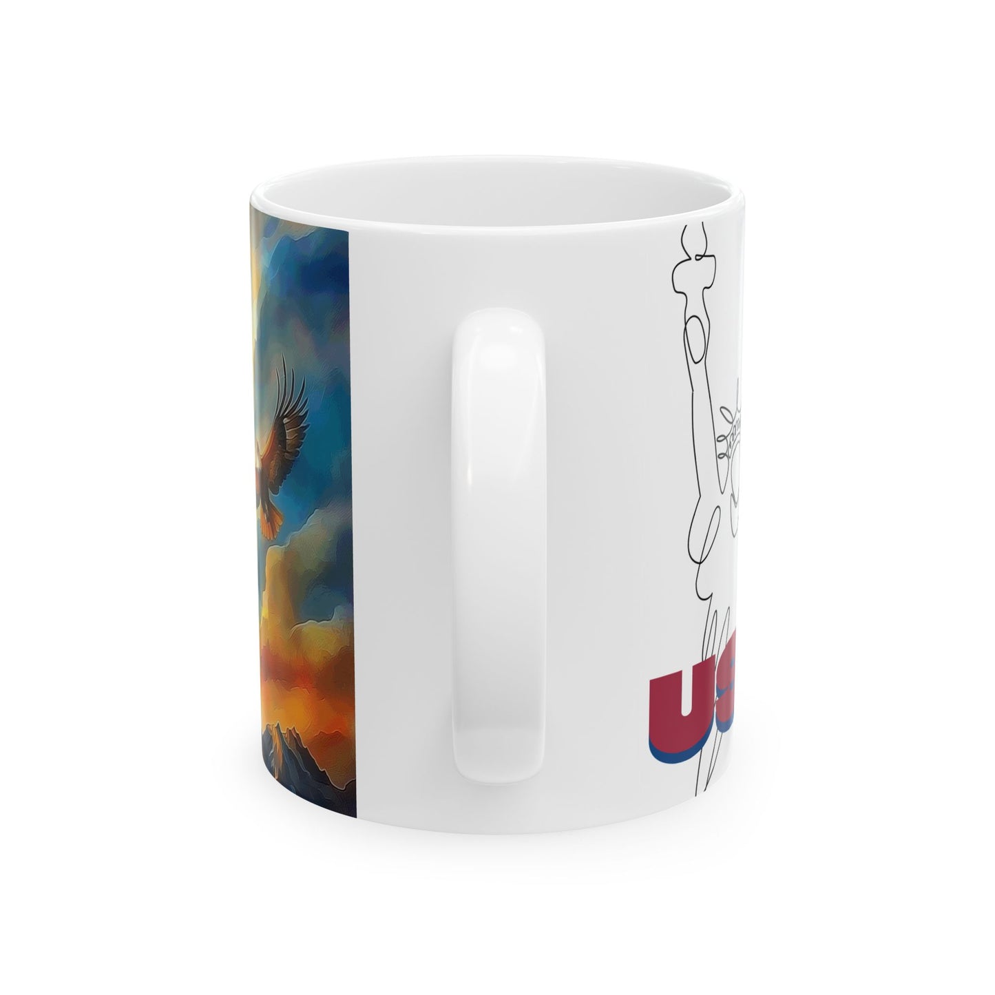 Eagle Freedom Ceramic Mug - Inspiring Design for Outdoor Enthusiasts
