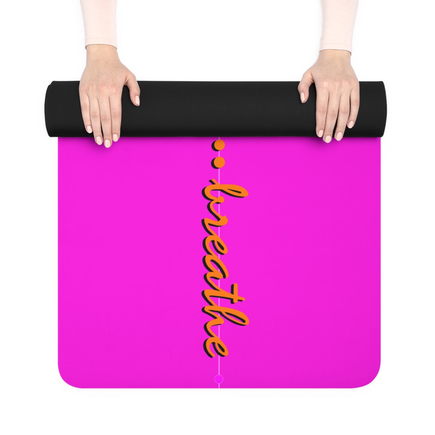 Pink & Gold B Rubber Yoga Mat