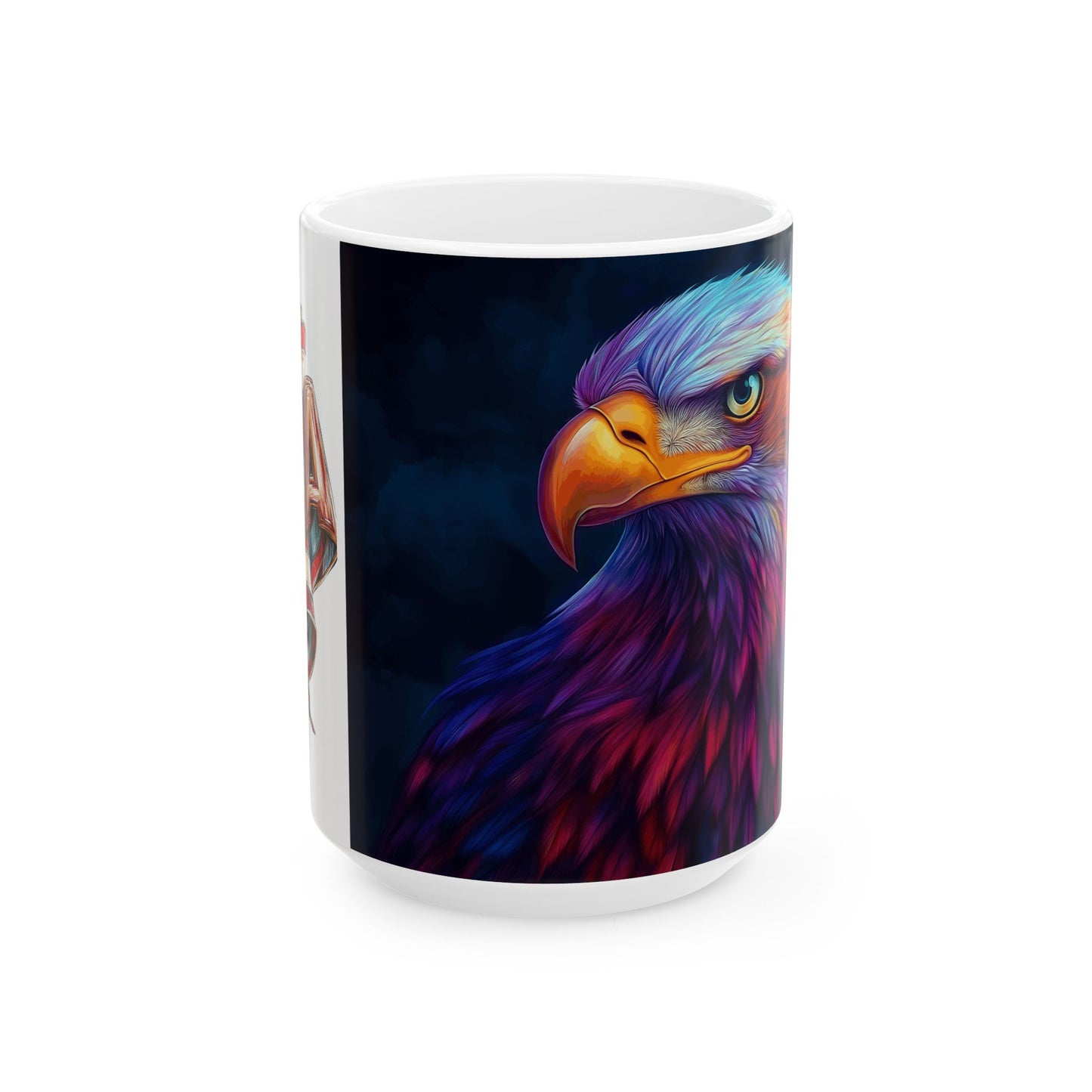 Vibrant Eagle Graphic Ceramic Mug - 11oz & 15oz | Perfect for Nature Lovers