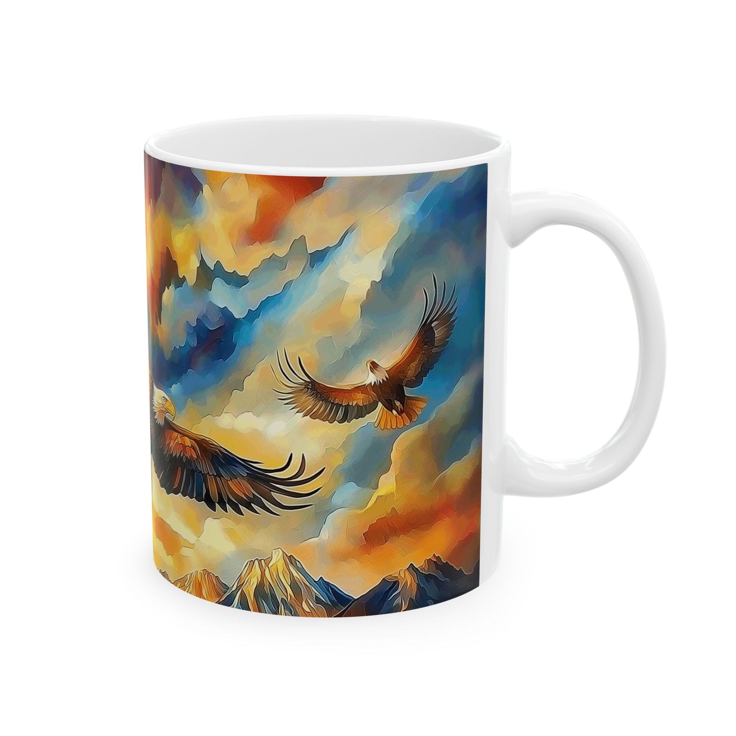 Eagle Freedom Ceramic Mug - Inspiring Design for Outdoor Enthusiasts
