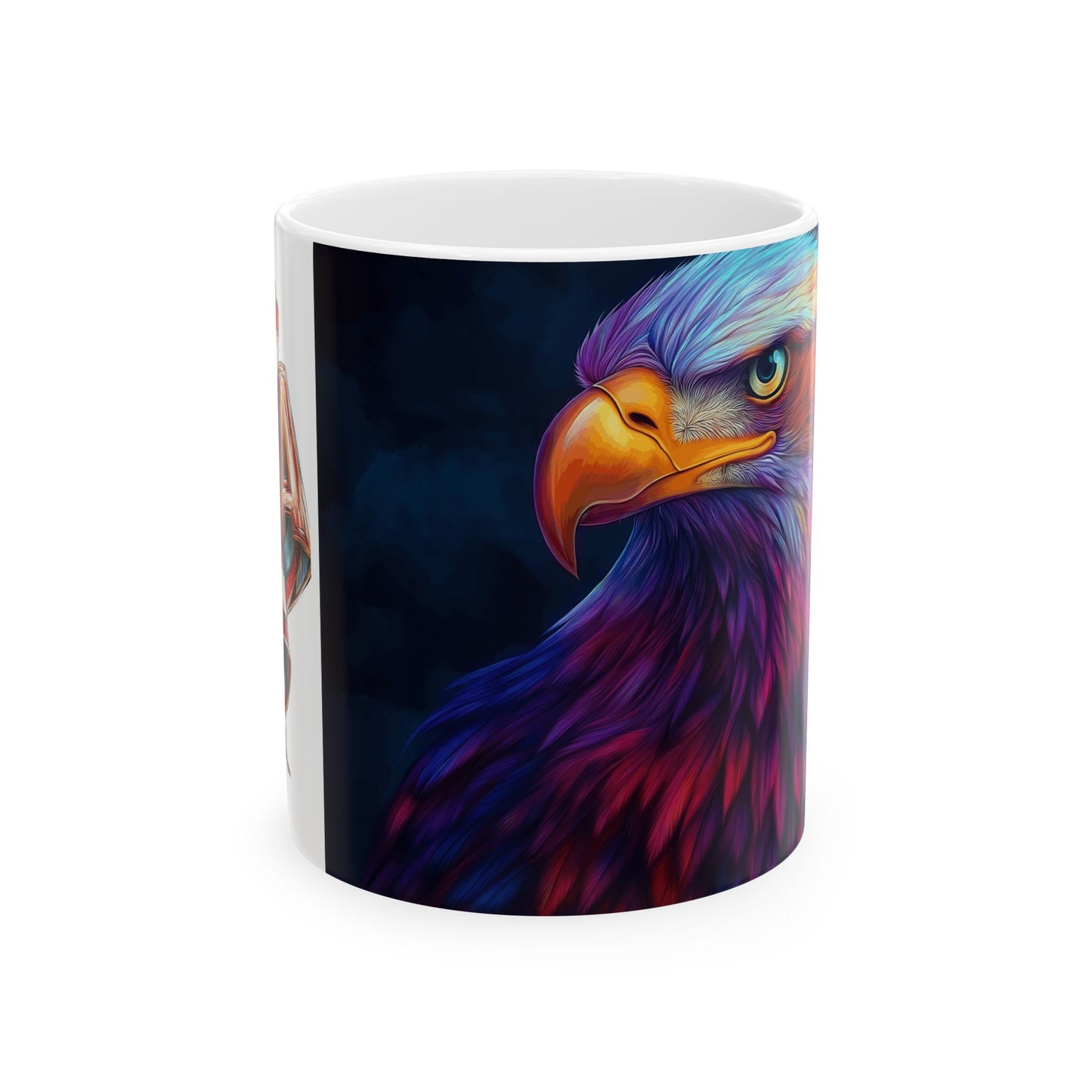Vibrant Eagle Graphic Ceramic Mug - 11oz & 15oz | Perfect for Nature Lovers