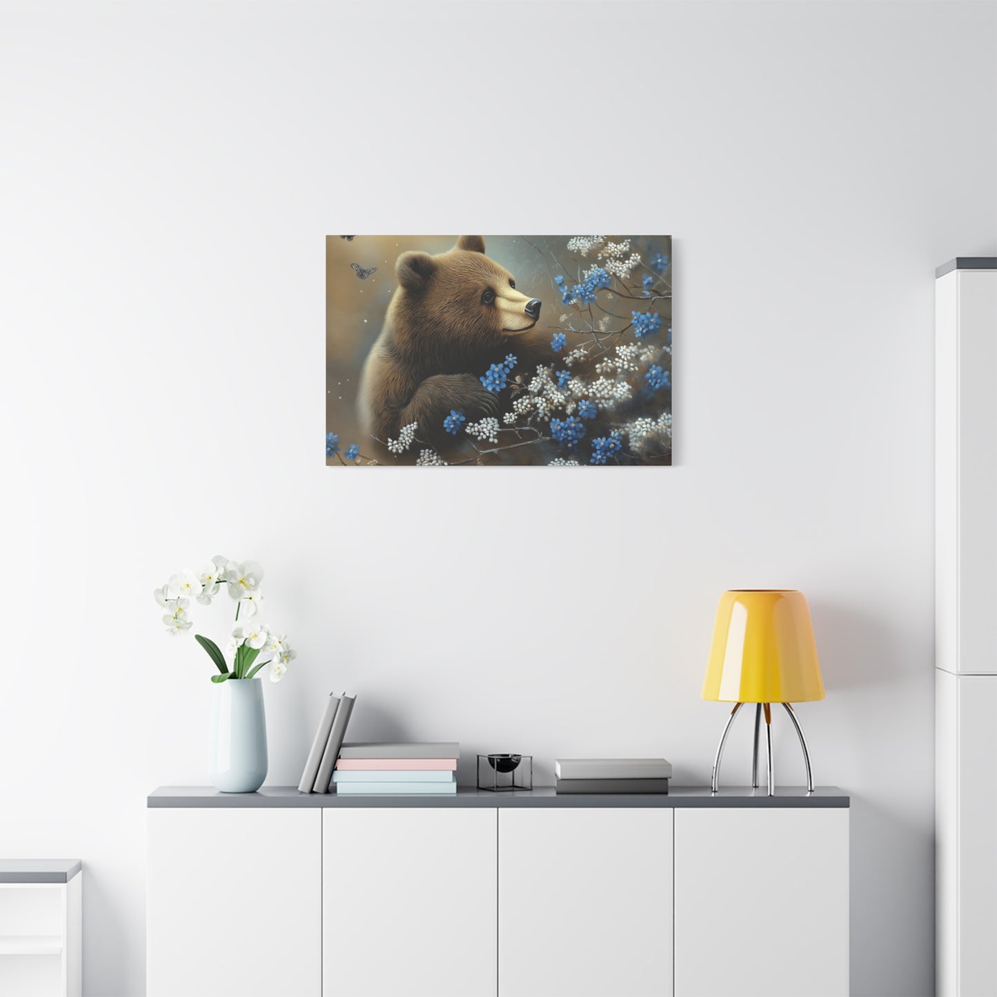 Bear Admiring the Flowers
