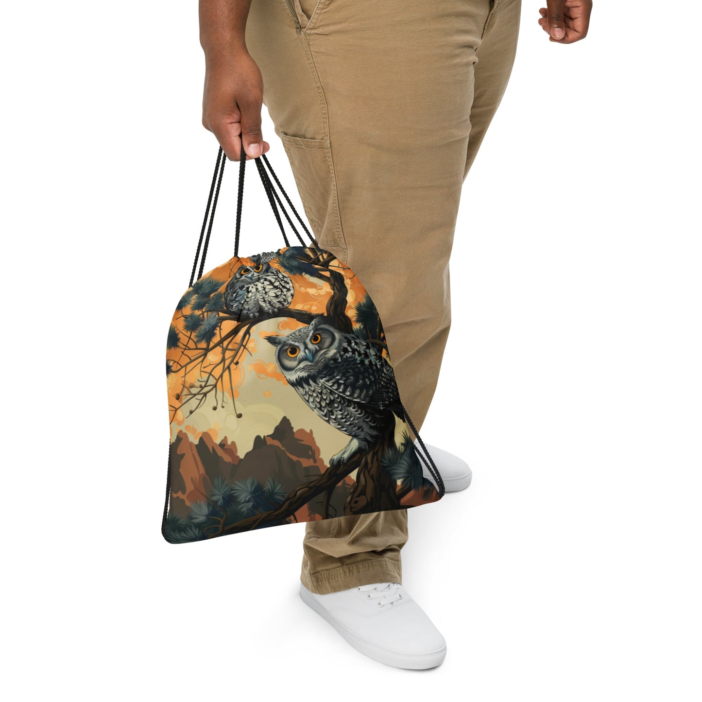 Owl 2 Drawstring bag