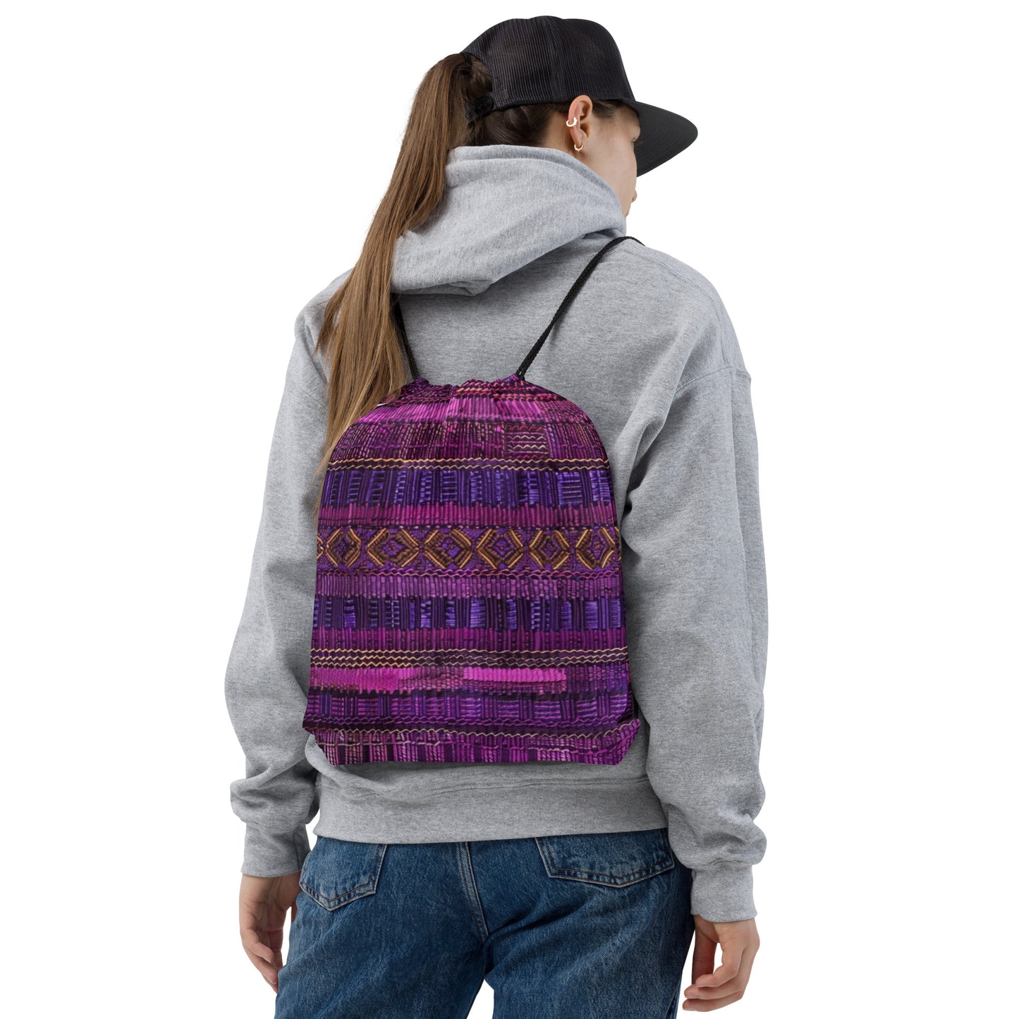 Huachuca Purple Drawstring bag