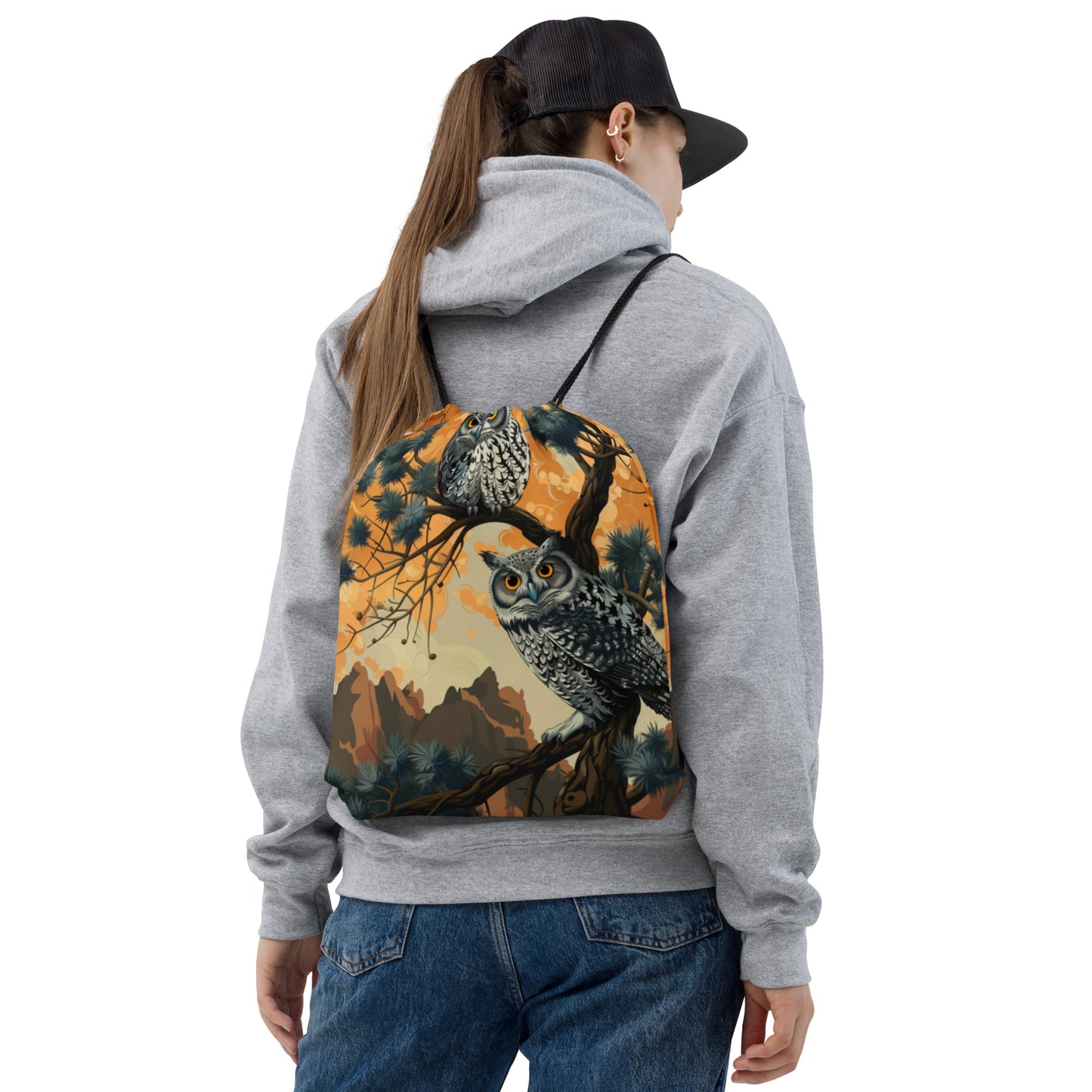 Owl 2 Drawstring bag